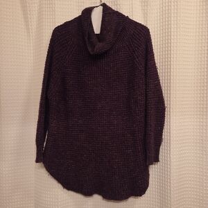 Free People Deep Purple Cowl Neck Sweater